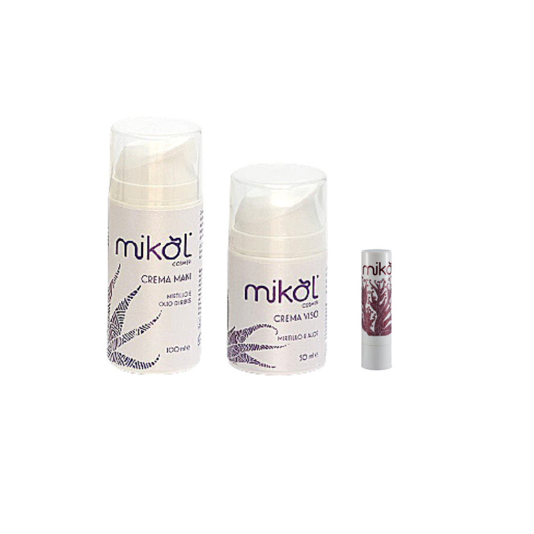 TRATTAMENTO IDRATANTE VISO LABBRA MANI | Kit Idratazione completo | 1 Crema Mani nutriente + 1 Crema Viso idratante all'aloe vera + 1 Stick labbra idratante | I prodotti essenziali per proteggere e mantenere la pelle del viso idratata ed avere labbra e mani sempre morbide e idratate!
