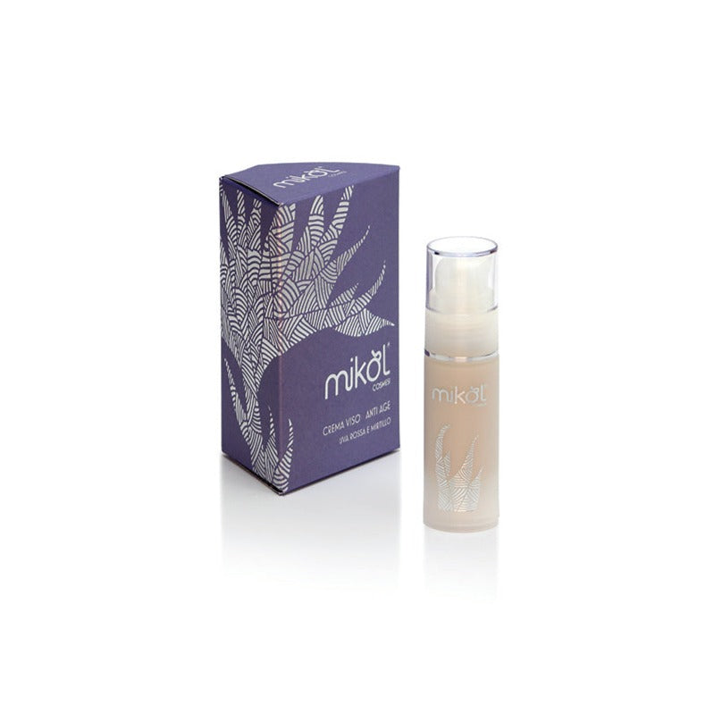 CREMA VISO ANTIAGE - con estratto di uva rossa e mirtillo nero - Formato 30ml - Flacone Airless - full size