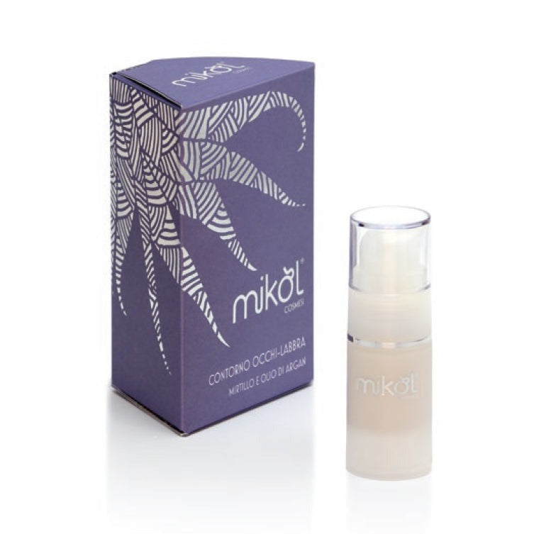 Contorno Occhi Labbra - mirtillo nero e olio di argan Linea Anti Age - Mirtillo e Olio di Argan - Flacone Airless - Formato 15ml