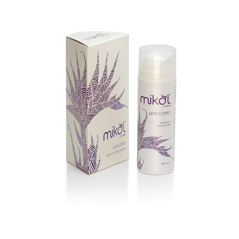 Latte corpo - crema corpo idratante nutriente con estratti di 1 mirtillo nero e olio di ribes - Formato 150 ml - Flacone airless