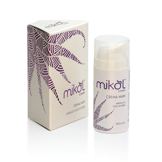 CREMA MANI - con estratti di mirtillo nero e olio di ribes - Formato 100 ml - Flacone Airless