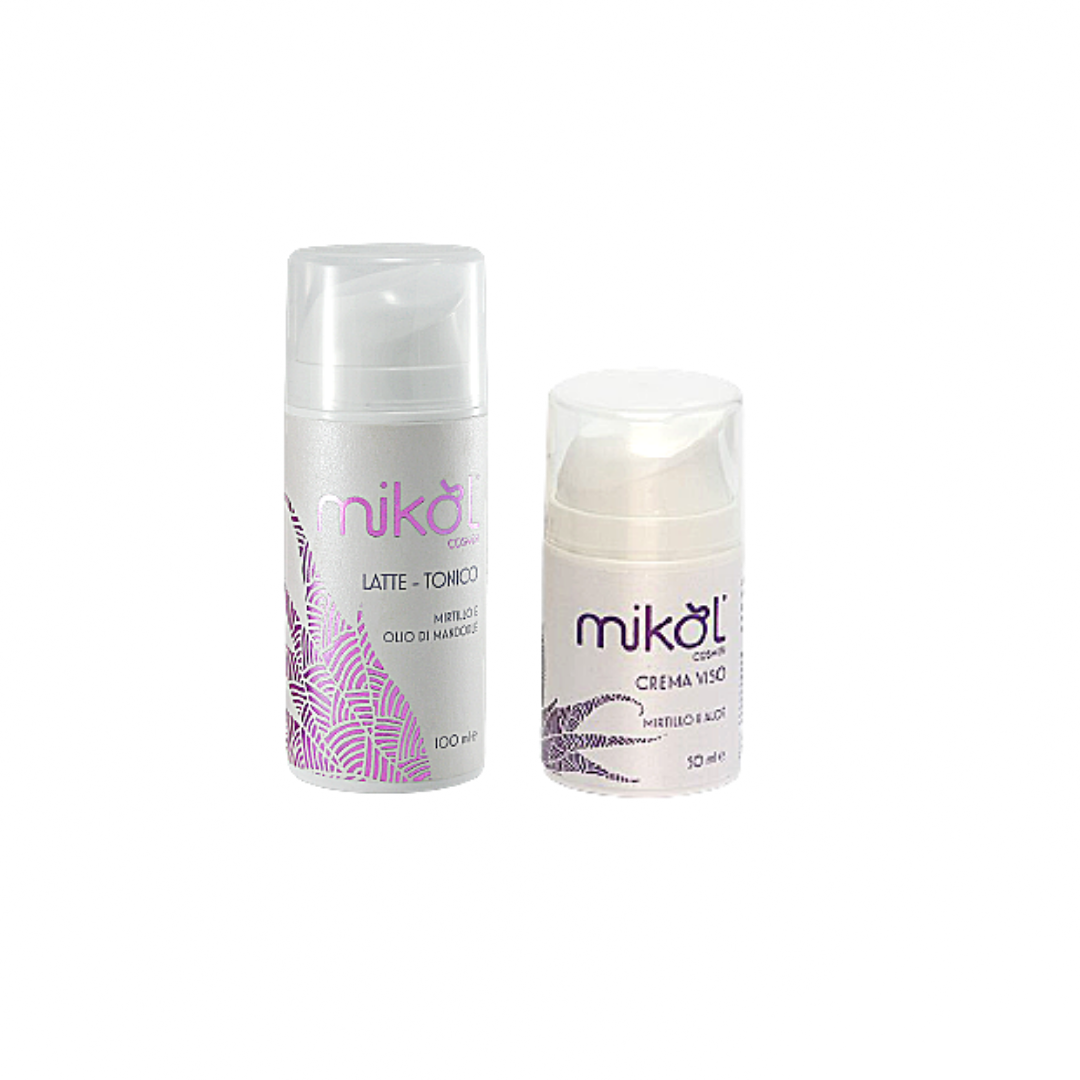 MyIDRA combo:trattamento viso idratante. Detersione e Idratazione per la beauty routine. Crema viso aloe. Latte tonico struccante delicato