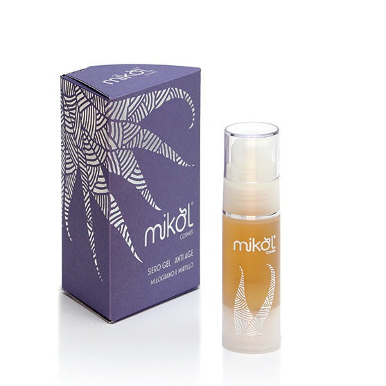 SIERO VISO ANTI AGE GEL | Siero antirughe concentrato con estratto di melograno e mirtillo nero | Contrasta i primi segni del tempo e riconferisce alla pelle elasticità, e tono. | Prodotto a rapido assorbimento. Ideale per tutti i tipi di pelle | Siero antirughe per pelle secca e pelle grassa  - Flacone Airless - Formato 30 ml