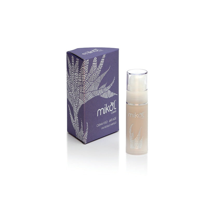 CREMA VISO ANTIAGE  - con estratto di uva rossa e mirtillo nero - Formato 30ml - Flacone Airless - full size