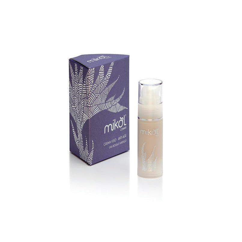 CREMA VISO ANTIAGE - con estratto di uva rossa e mirtillo nero - Formato 30ml - Flacone Airless - full size